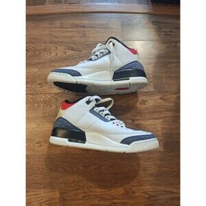Nike Air Jordan 3 Retro Denim SE Fire Red 2020 Size Men's 9 Used Sneakers